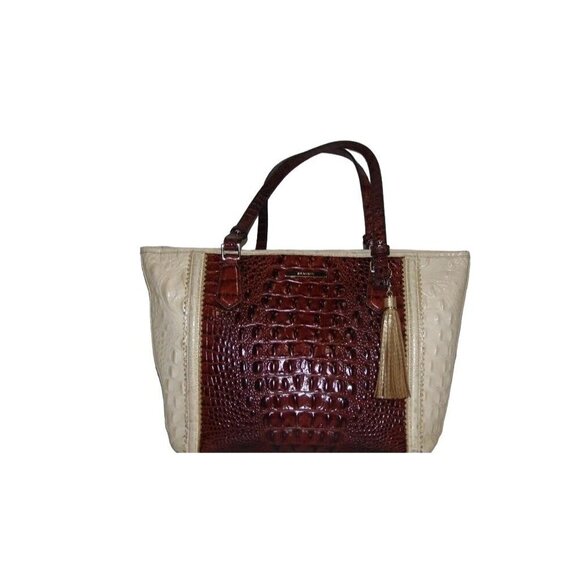 Brahmin Asher Pecan Soriano Tote Handbag Sunglow Melbourne accents - Picture 2 of 4